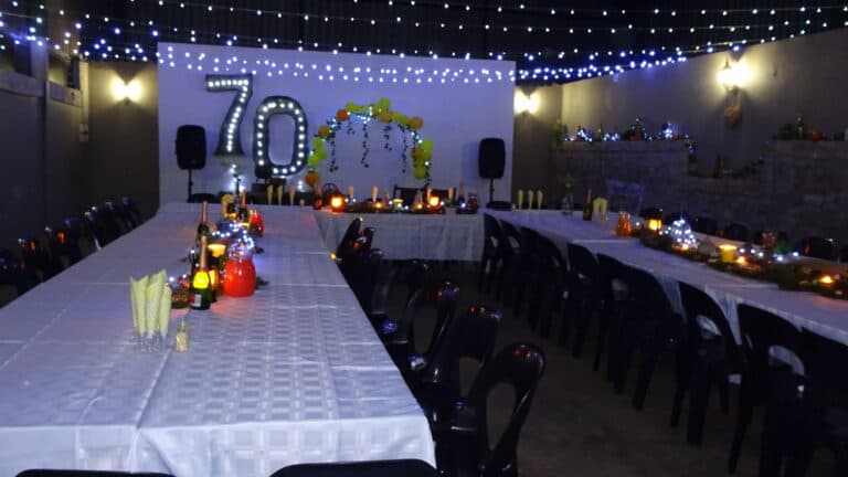 Outdoor party area