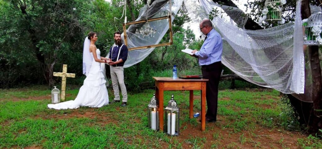 Wedding reception setup