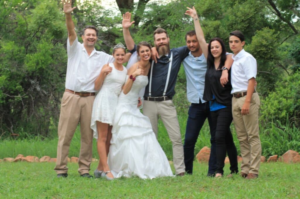 Outdoor wedding setting